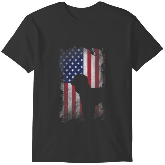 Patriotic Poodle American Flag USA Poodle Dog Love T-shirt