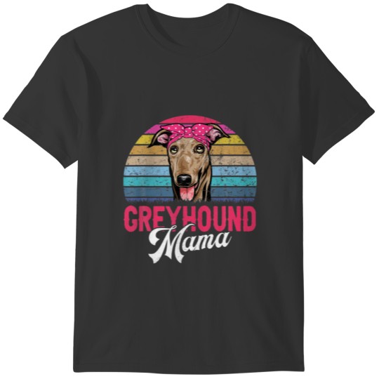 Vintage Greyhound Mama Dog T-shirt
