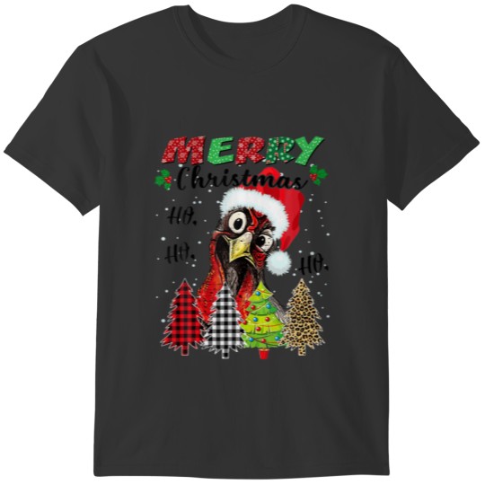 HO HO HO Merry Christmas Chicken Lover, Farmer Xma T-shirt