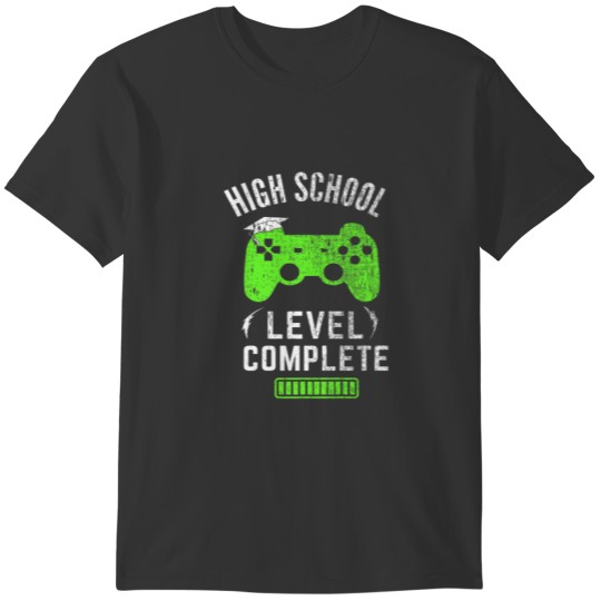 High School Level Complete Vintage Gamer Men Gradu T-shirt
