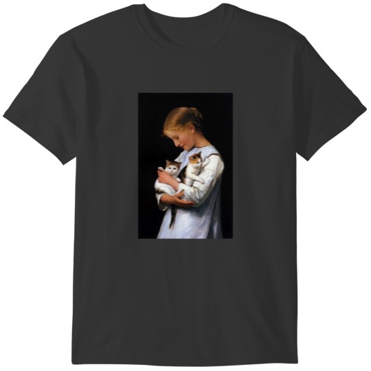 Girl with Kittens, Albert Anker T-shirt