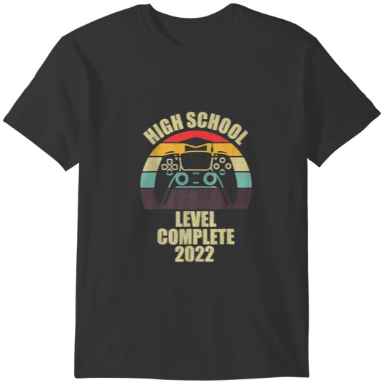 High School Level Complete , Gamer Men Graduation T-shirt