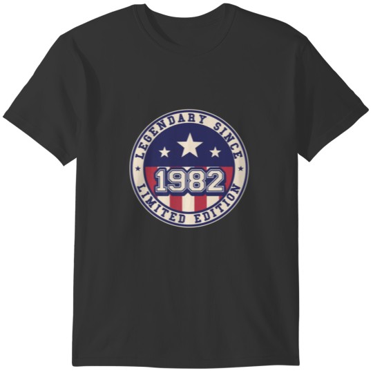 40 Years Old Legendary Since 1982 40Th Birthday T-shirt