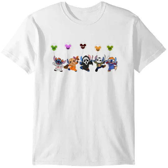 Stitch Horror Halloween T Shirts,Disneyland Halloween T Shirts