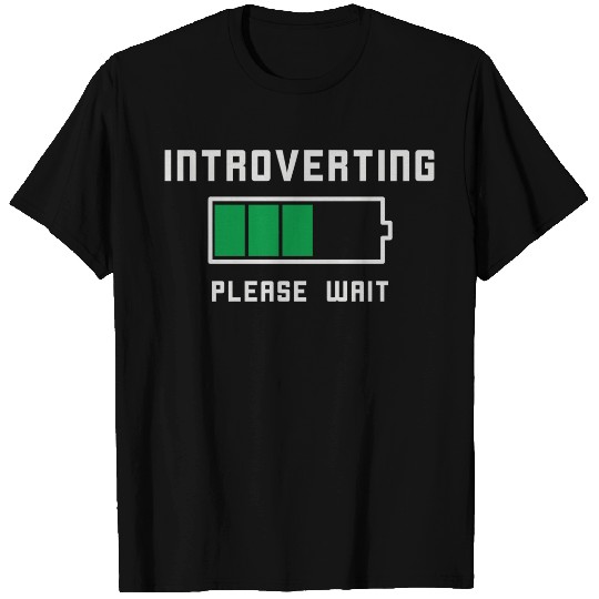 Discover Low Battery Introvert Pun Humor T-Shirts