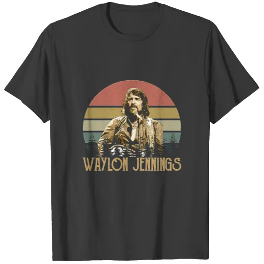 Vintage Retro Waylon Jennings Lover Gifts Men Women T-Shirts