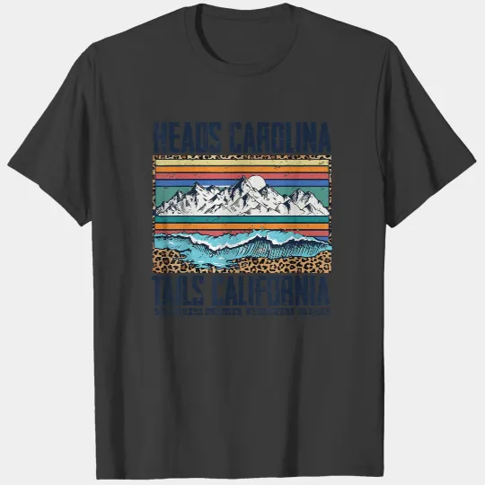 Vintage Heads Carolina Tail California Summer Beach Paradise T-Shirt T-Shirts
