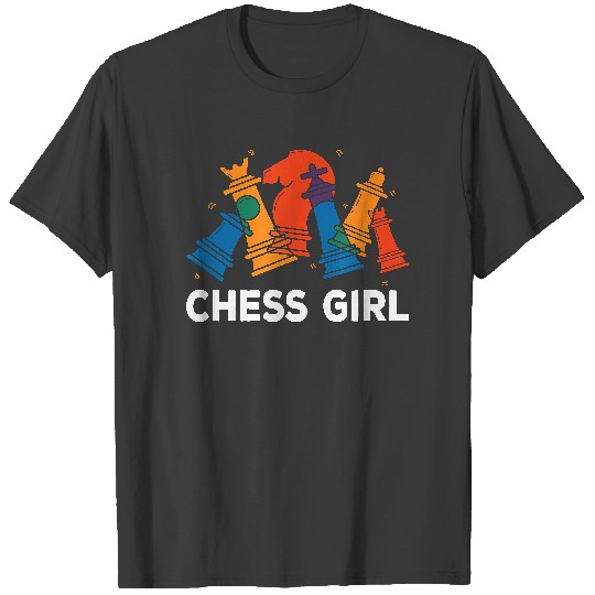 Discover Chess Girl Board Games T-Shirt Copy T-Shirts