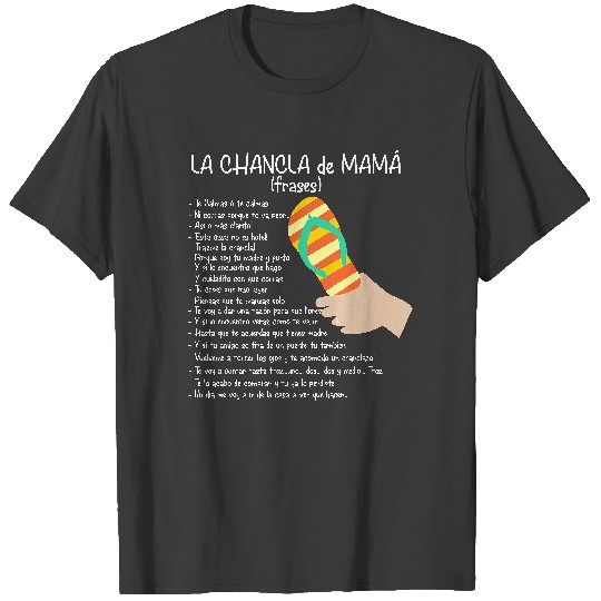 Discover La chancla T-Shirt Sarcastic Humor Latin Vintage Phrases T-Shirt T-Shirts