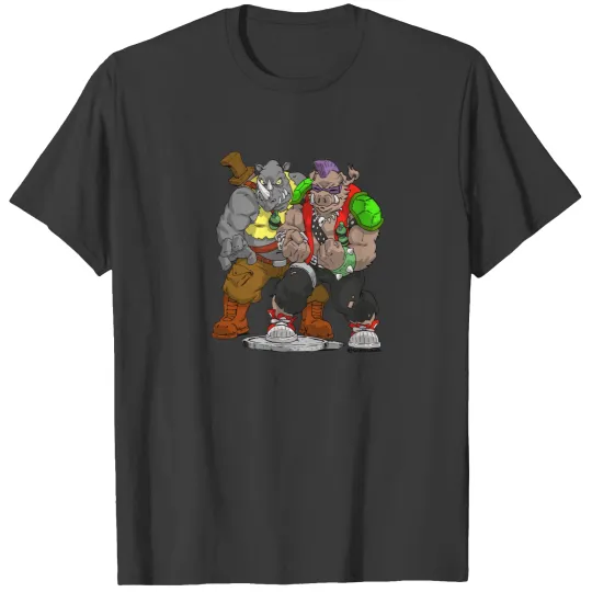 Rocksteady and Bebop TMNT T-Shirts