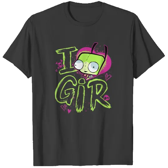 Invader Zim Valentine's Day I Love Gir T-Shirt T-Shirts