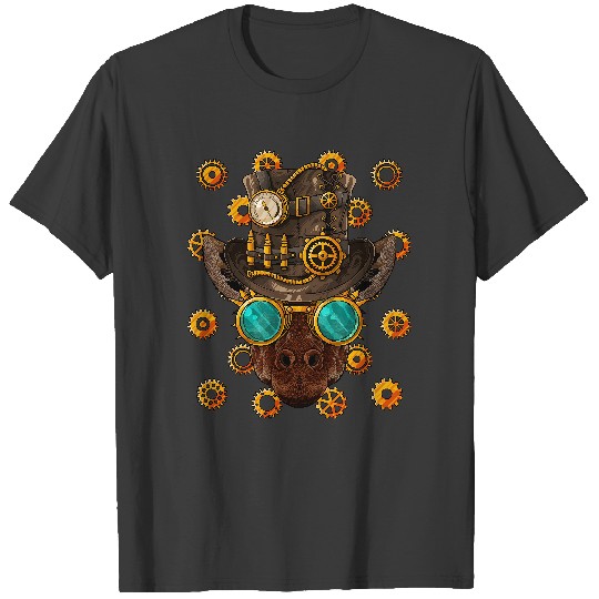 Discover Steampunk Giraffe T- Shirt Steampunk Giraffe Medieval Victorian Steam Powered Animal T- Shirt T-Shirts