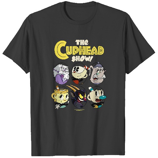 The Cuphead Show Group Poster Logo T-Shirt T-Shirts
