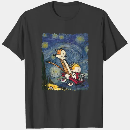 Discover Calvin and hobbes stary night T-Shirts