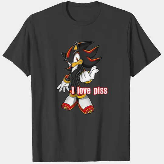 Shadow The Hedgehog I Love Piss T-Shirts