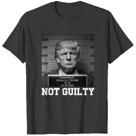 Trump Mug Shot, Trump Not Guilty Pro Trump Supporter T-Shirt T-Shirts