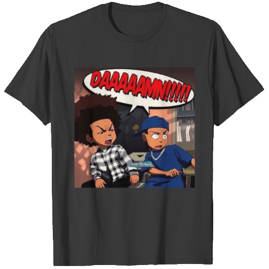 The Boondocks DAMN meme Huey x Riley Freeman T-Shirts