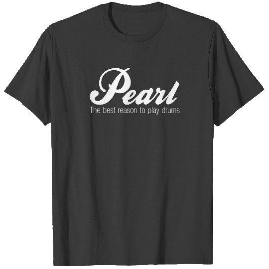 White Pearl  Drums Fitted T-Shirts