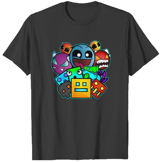geometry dash old school gaming T-Shirts