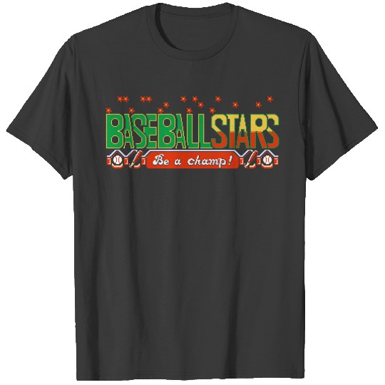 Discover Baseball Stars NES Title Screen T-Shirts