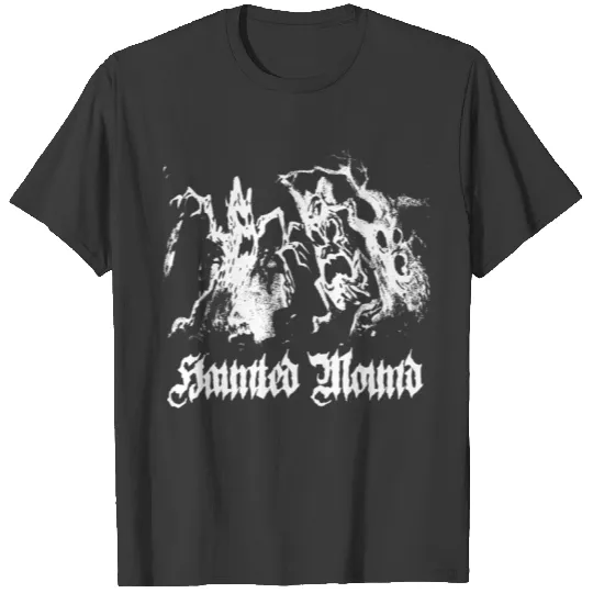 HM Haunted Mound White Logo T-Shirts