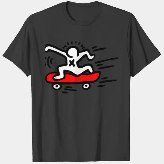 Discover Keith Haring - Skate Lover 1988Talking HeadsAbstractPop Art T-Shirts