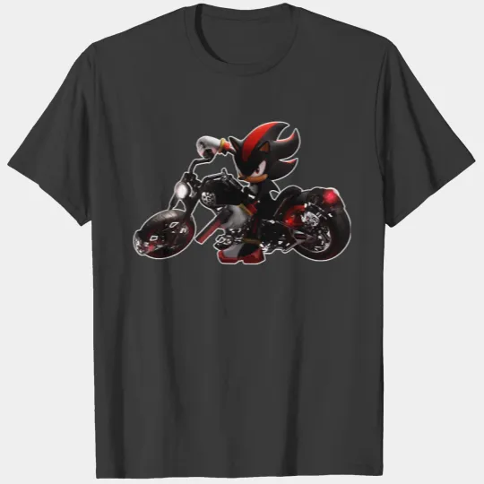 Shadow The Hedgehog Fan Art Merch motorcycle T-Shirts