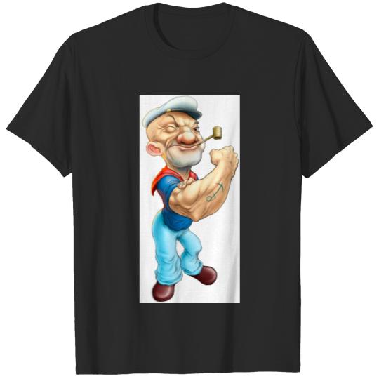 Popeye the Sailor navy blue T-Shirts