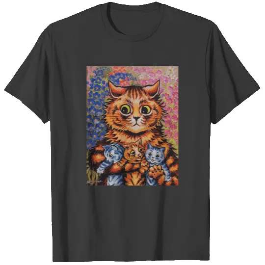A CAT  HER KITTENS - LOUIS WAIN T-Shirts
