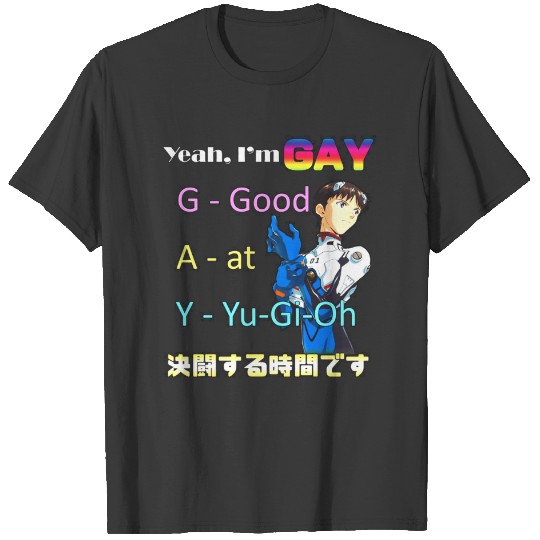 YuGiOh Yeah Im GAY Muto Yugi Yugi là Katsuya Anzu Mazaki Seto Kaiba T-Shirts