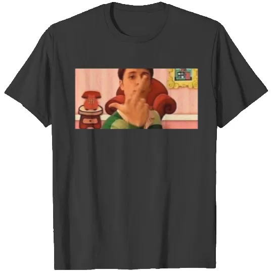 Steve from Blues Clues giving the middle fingerfunny T-Shirts