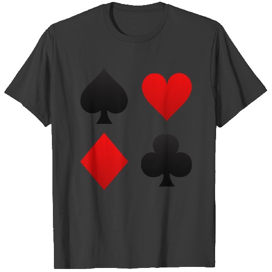 Discover Playing Cards Suits- Spades Hearts Diamonds Clubs T-Shirts