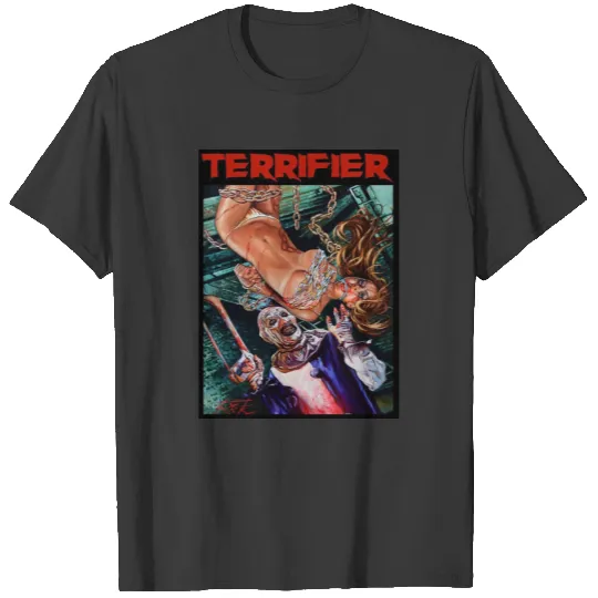 Terrifier art the clown horror movie art T-Shirts
