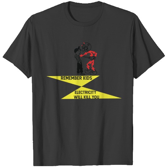 reddy kilowatt ning remember kids electricity will kill you wiate T-Shirts