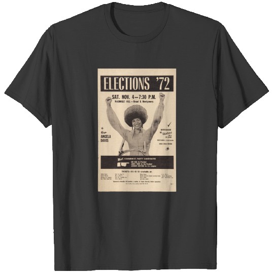 Discover Election 72 - Angela Davis - Vintage  - Black Panthers - Communist T-Shirts