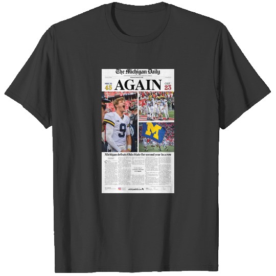 Discover 1130 The Michigan Daily Front Cover (Michigan vs. OSU) T-Shirts