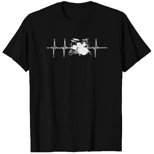 Men's T Shirt Drummer Heartbeat