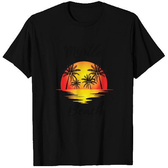 Myrtle Beach T-Shirt Sunset Palm