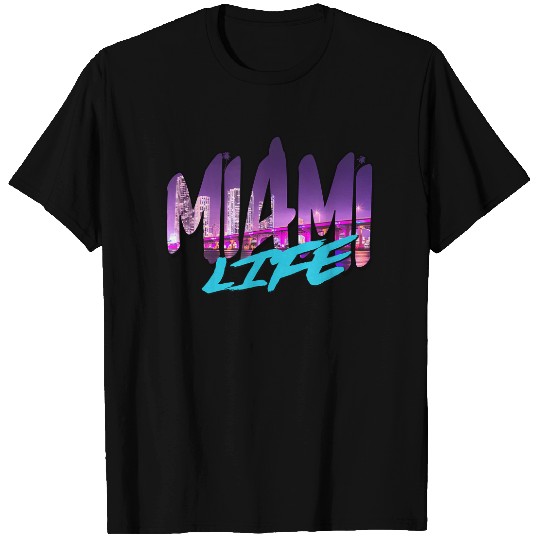 Men's T Shirt Miami Life Beach View
