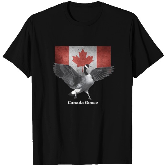 Proud Canadian Flag Canada Goose Tshirt