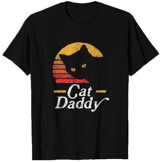 Cat Daddy Vintage Eighties Style Cat Retro Distressed T-Shirt