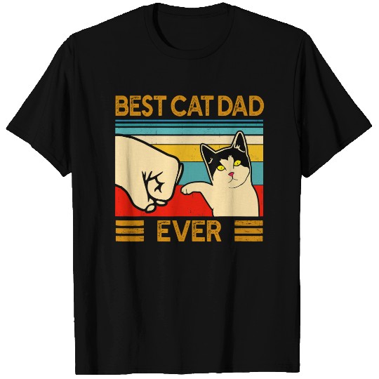 Best Cat Dad Ever T-Shirt Funny Cat Daddy Father Day Gift T-Shirt