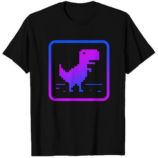 No Internet Dinosaur Graphic Design T-Shirt