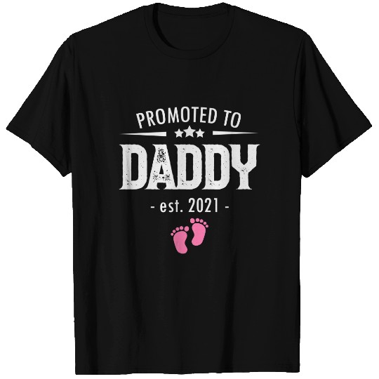 Promoted to Daddy 2021 Soon to be Dad Husband Girl Gift T-Shirt
