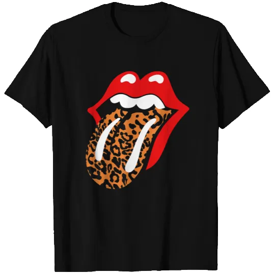 Rolling Stones Classic Leopard Tongue V-Neck T-Shirt