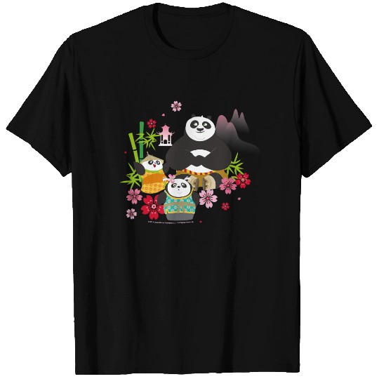 Kung Fu Panda Po And Pandas Floral T Shirt