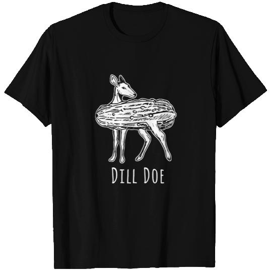 Funny Dill Doe Deer Pickle Women V Neck Shirts Summer Tee Short Sleeve T-Shirt