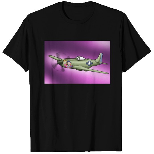 WWII P-51 Nose Art T-shirt