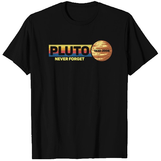 Pluto Never Forget Science Space Retro T-Shirt