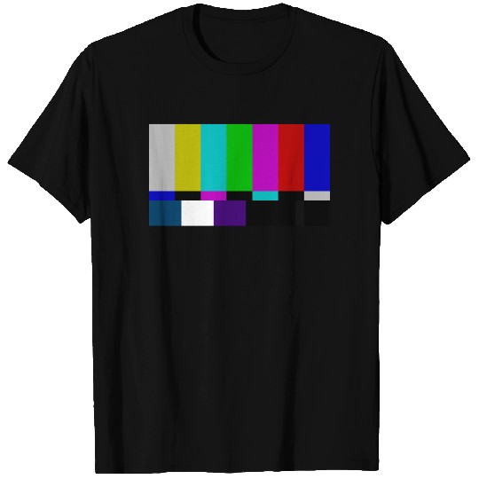 No Signal Television Screen Color Bars Test Pattern T-Shirt